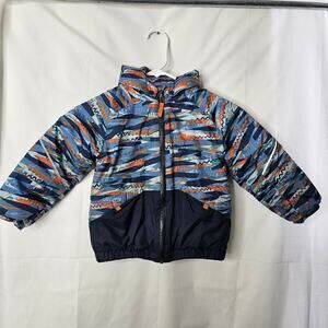 Patagonia Kids' Snow Pile Jacket In Play Stripe/ Wooly Blue size 3T.
